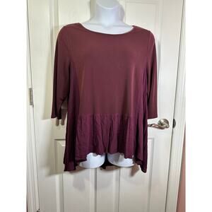 Lane Bryant 18/20 Maroon Blouse